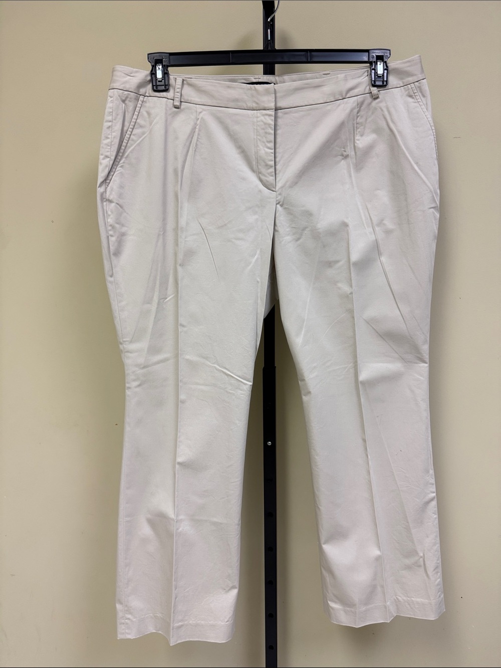 Talbots Light Kahki Straight-Leg Trousers